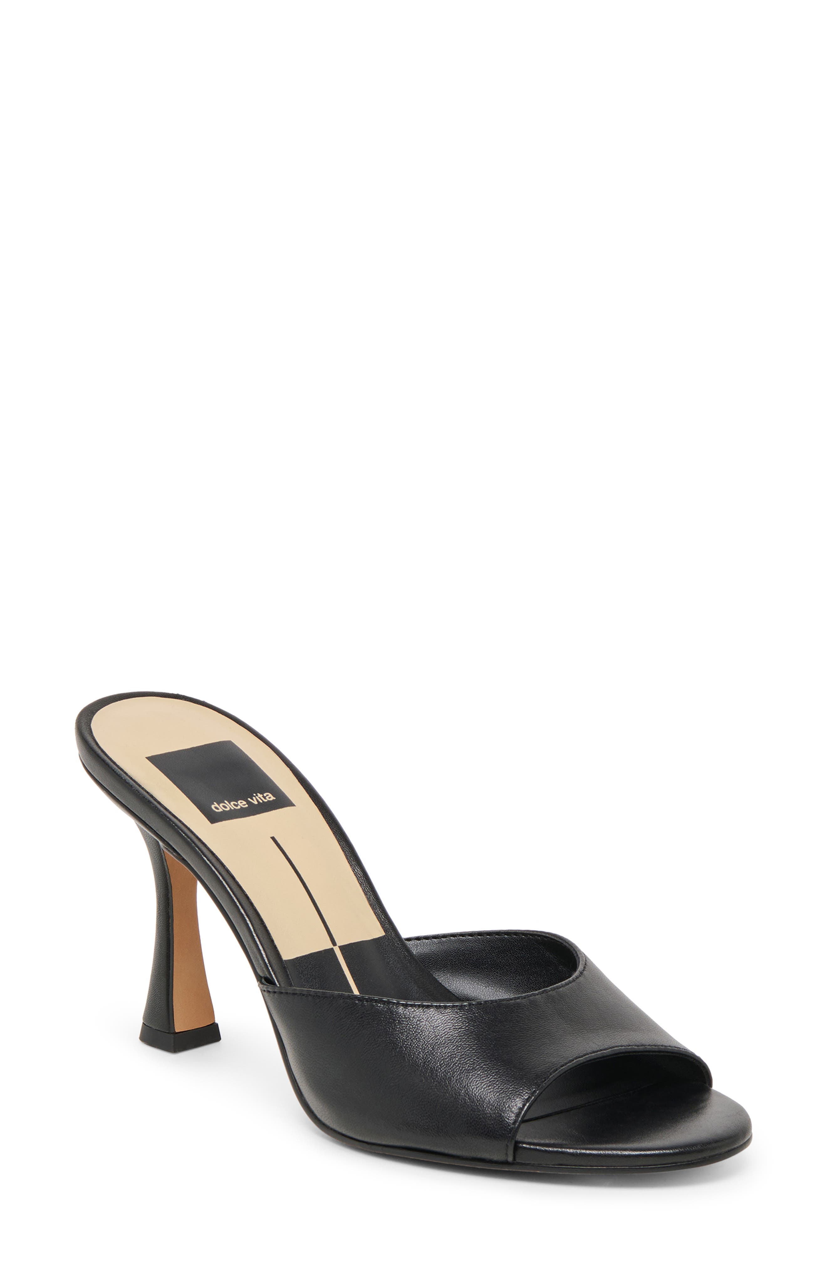 Dolce Vita Rosha Slide Sandal, Main, color, Black Leather