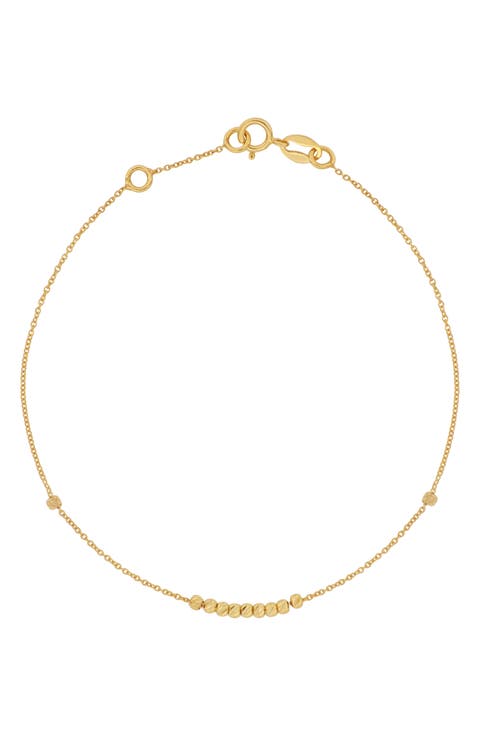 14K Gold Beaded Station Bracelet (Nordstrom Exclusive)