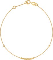 Bony Levy 14K Gold Beaded Station Bracelet