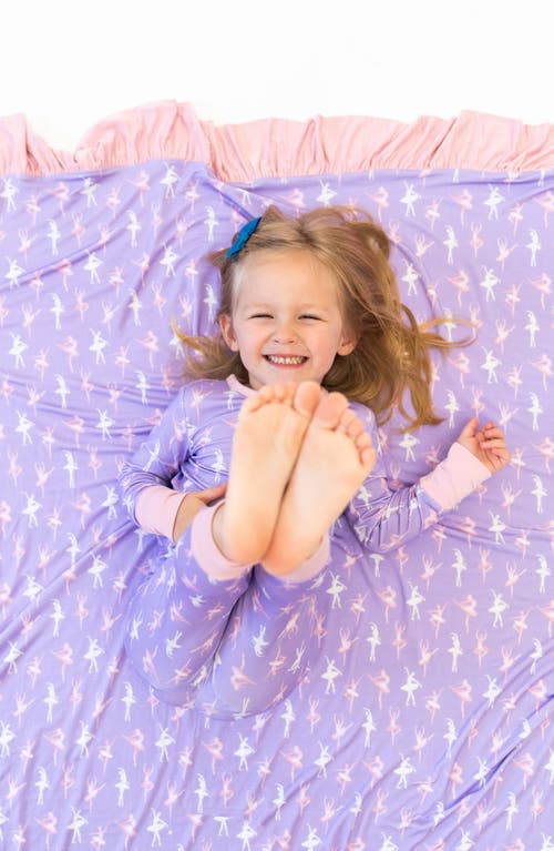 Laree + Co Lillian Ballerina Ruffle Convertible Footie In Ballerina