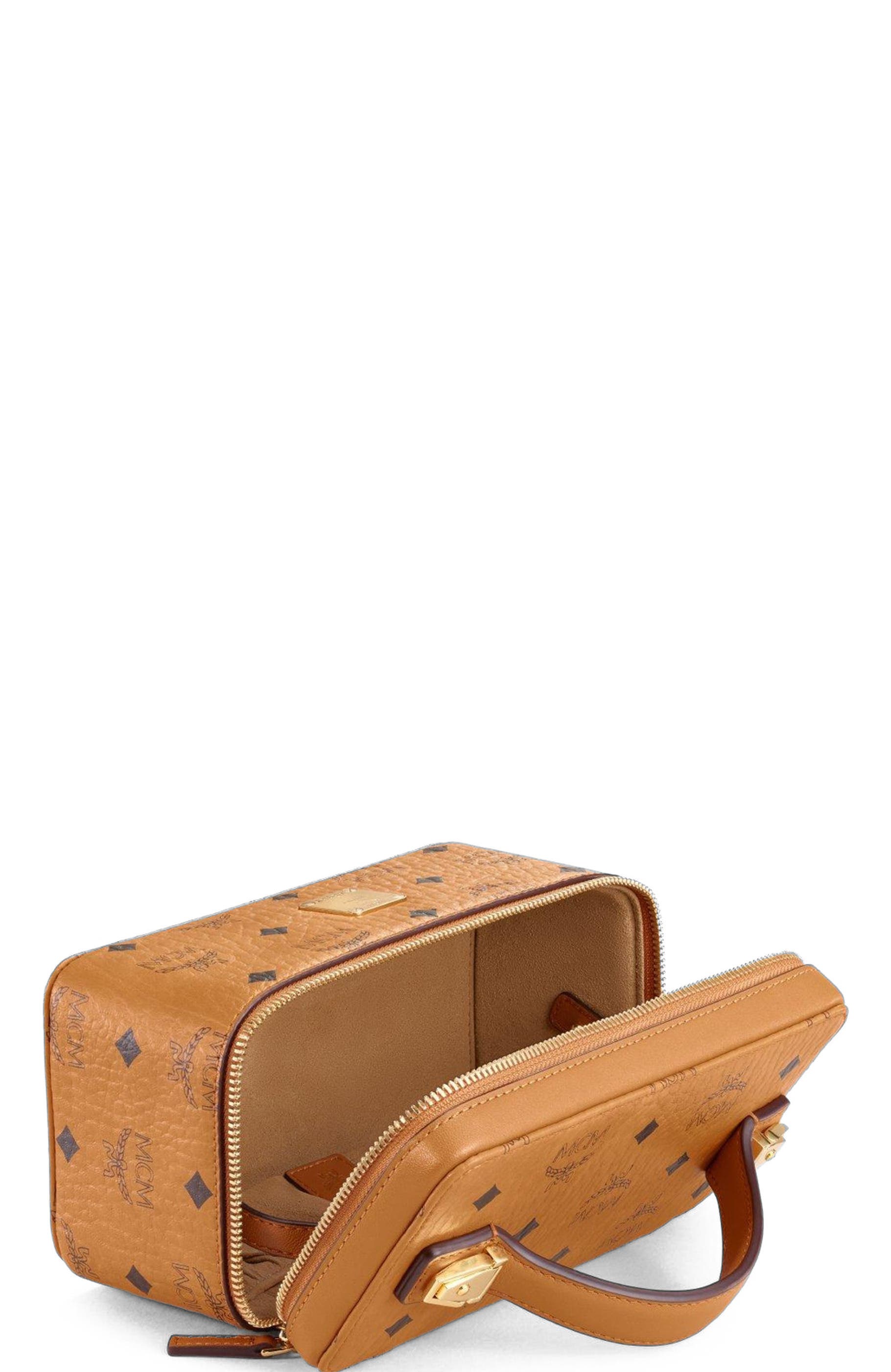 MCM Rockstar Vanity Case in Visetos Original, Alternate, color, Brown