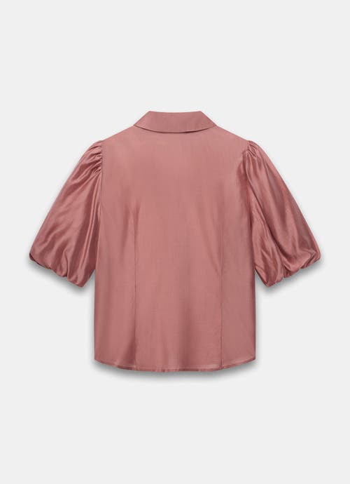 Mint Velvet Puff Sleeve Shirt With Cutouts In Pink