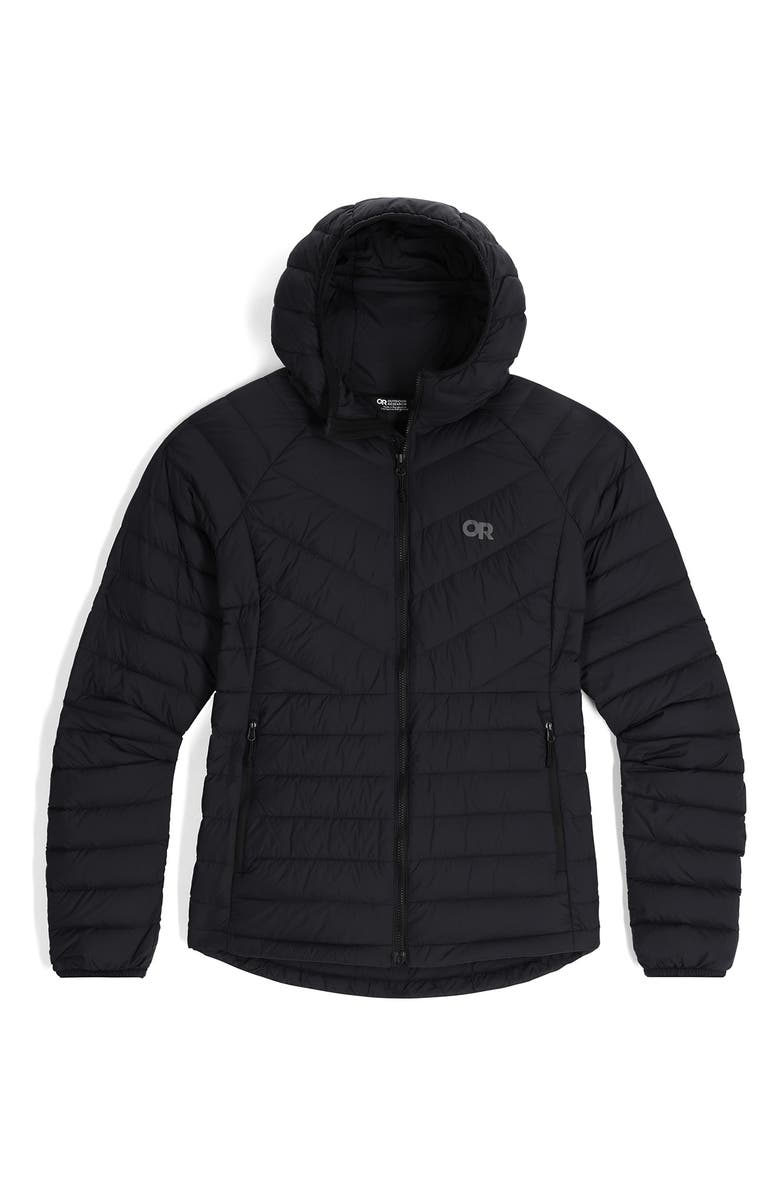 Outdoor Research Transcendent Water Resistant 800 Fill Power Down Jacket, Alternate, color, Black