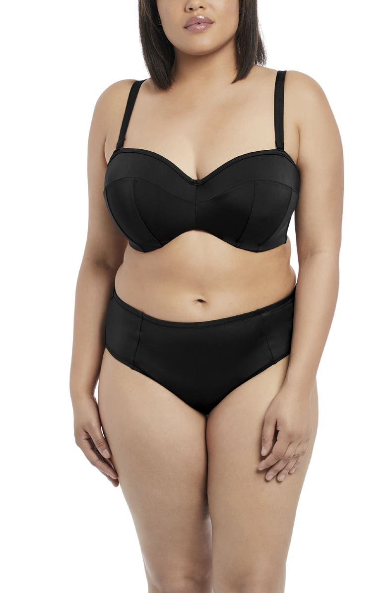 Elomi Essentials Underwire Bandeau Bikini Top, Alternate, color, 