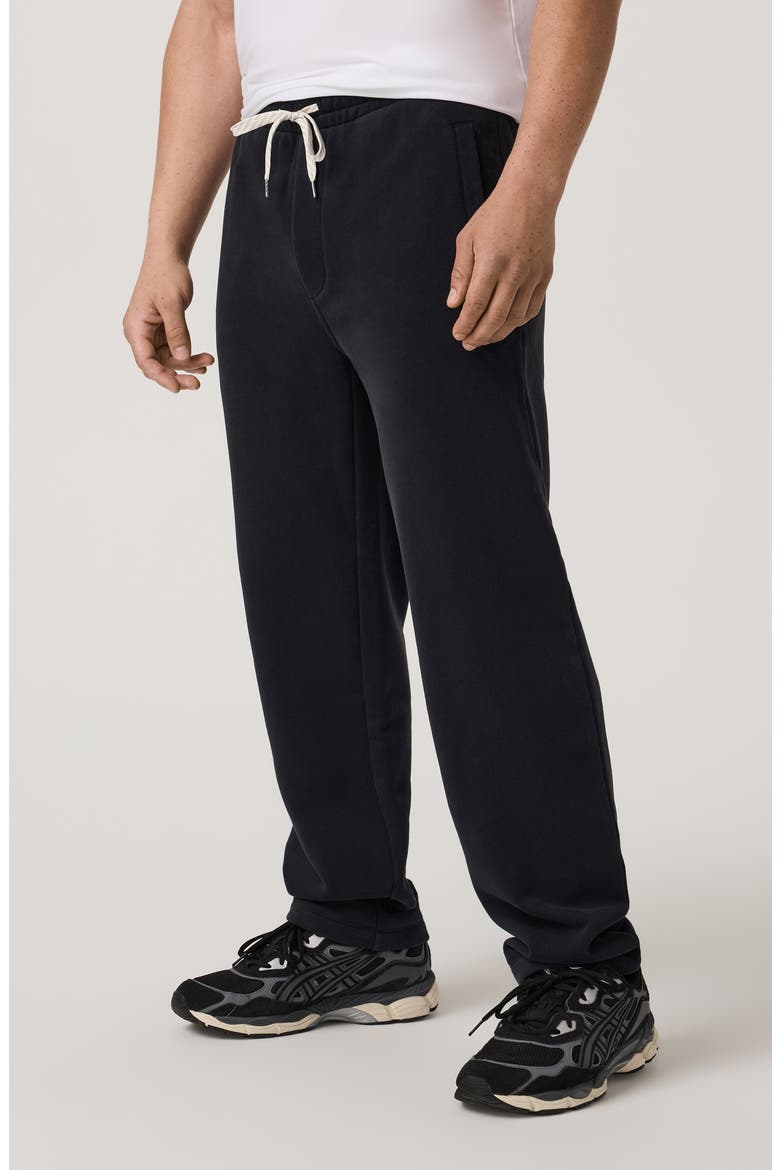 Seaside Relaxed Organic Cotton Blend Sweatpants, Alternate, color, BLACK