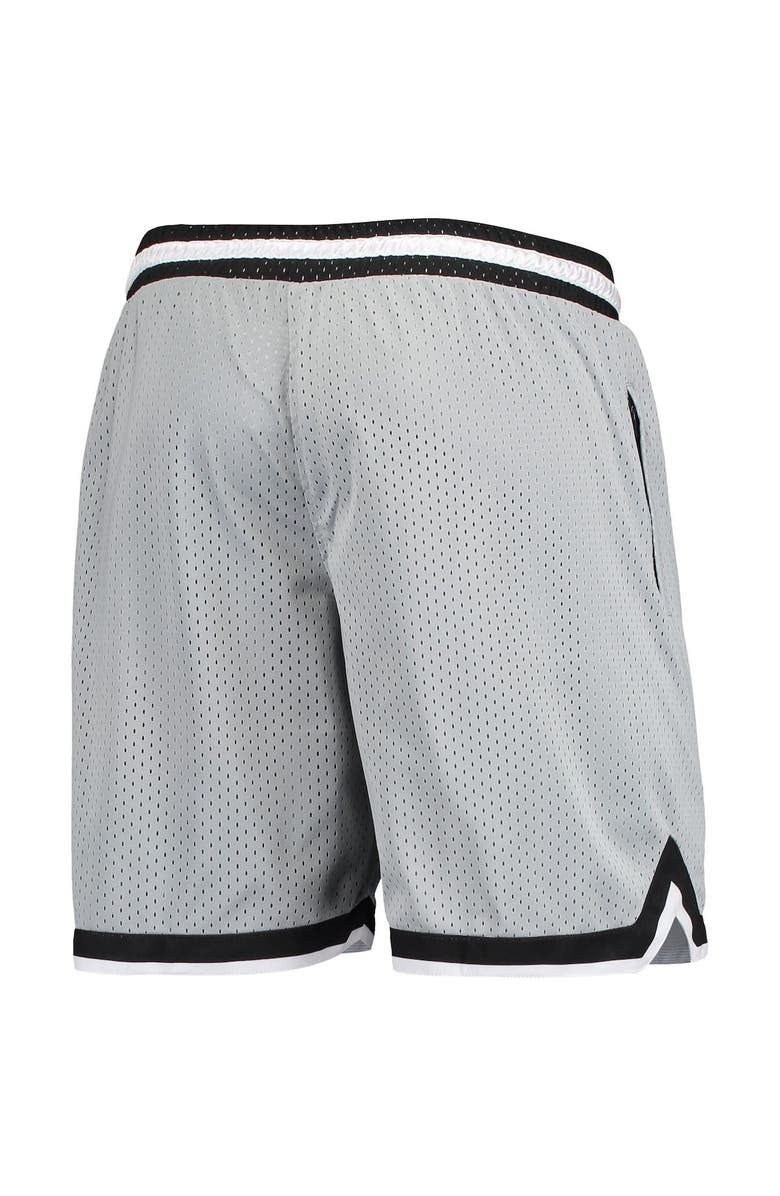 New Jersey Sets Men's Silver/Black Beast Mode Varsity Basketball Shorts, Alternate, color,