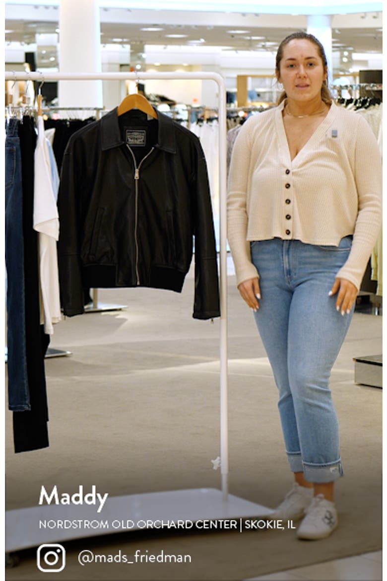 Faux Leather Bomber Jacket video