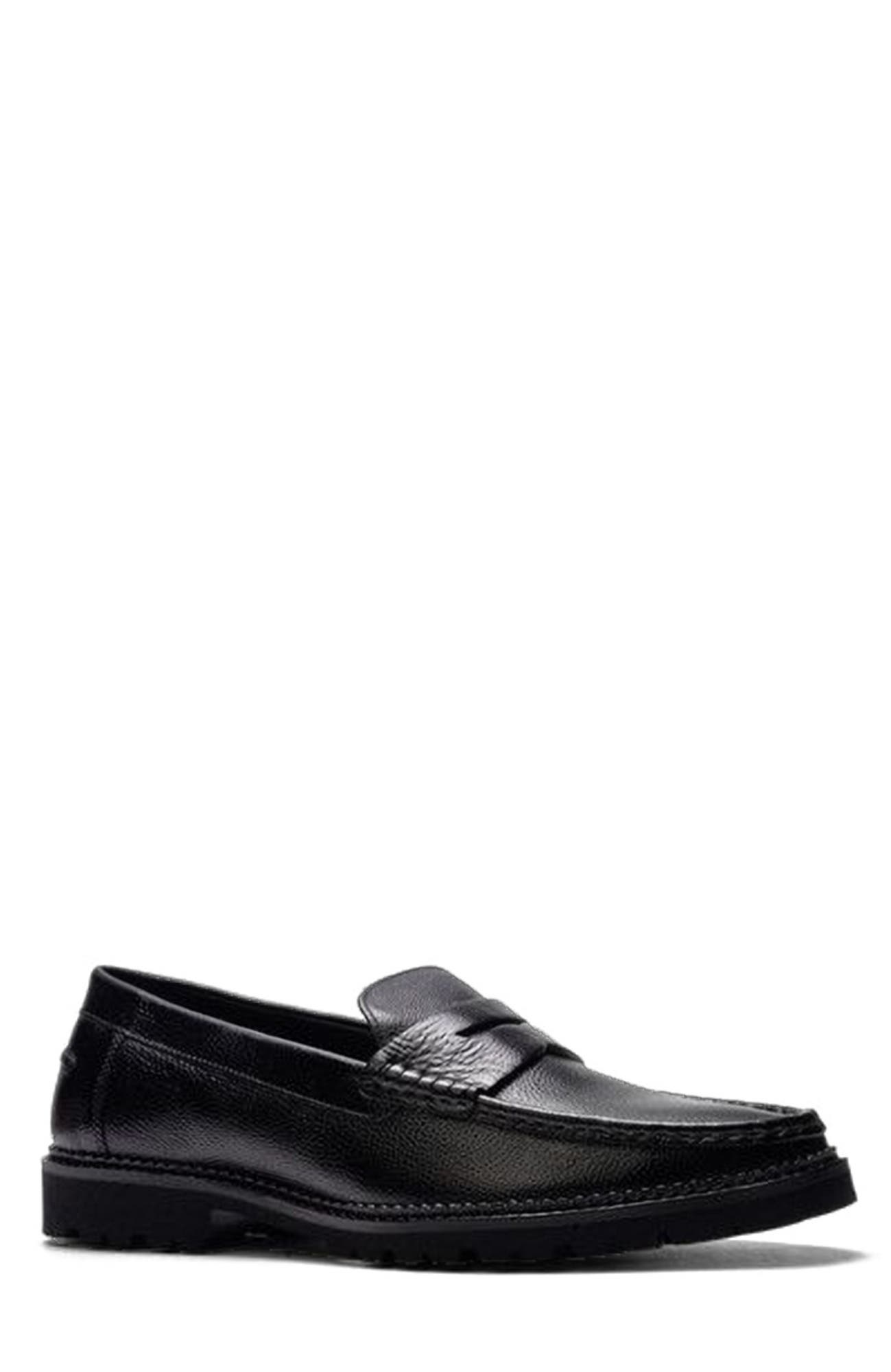 A. Veer Jasper Penny Loafer, Alternate, color, Black Leather