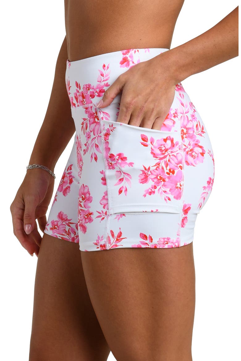 Rally Rose Biker Shorts, Alternate, color, WHITE