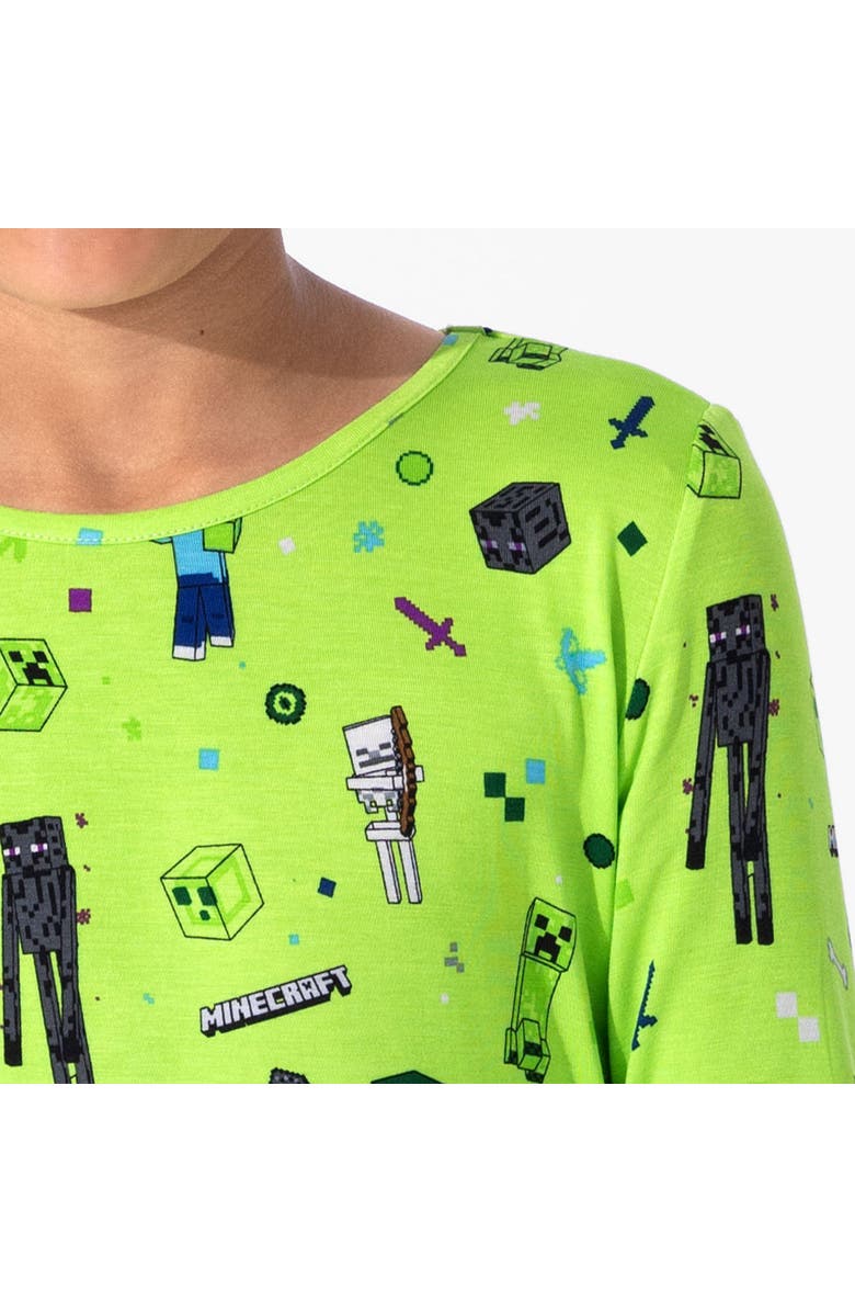 Bellabu Bear Kids' Minecraft Mob Squad Set of 2 Piece Pajamas, Alternate, color, Minecraft Mob Squad