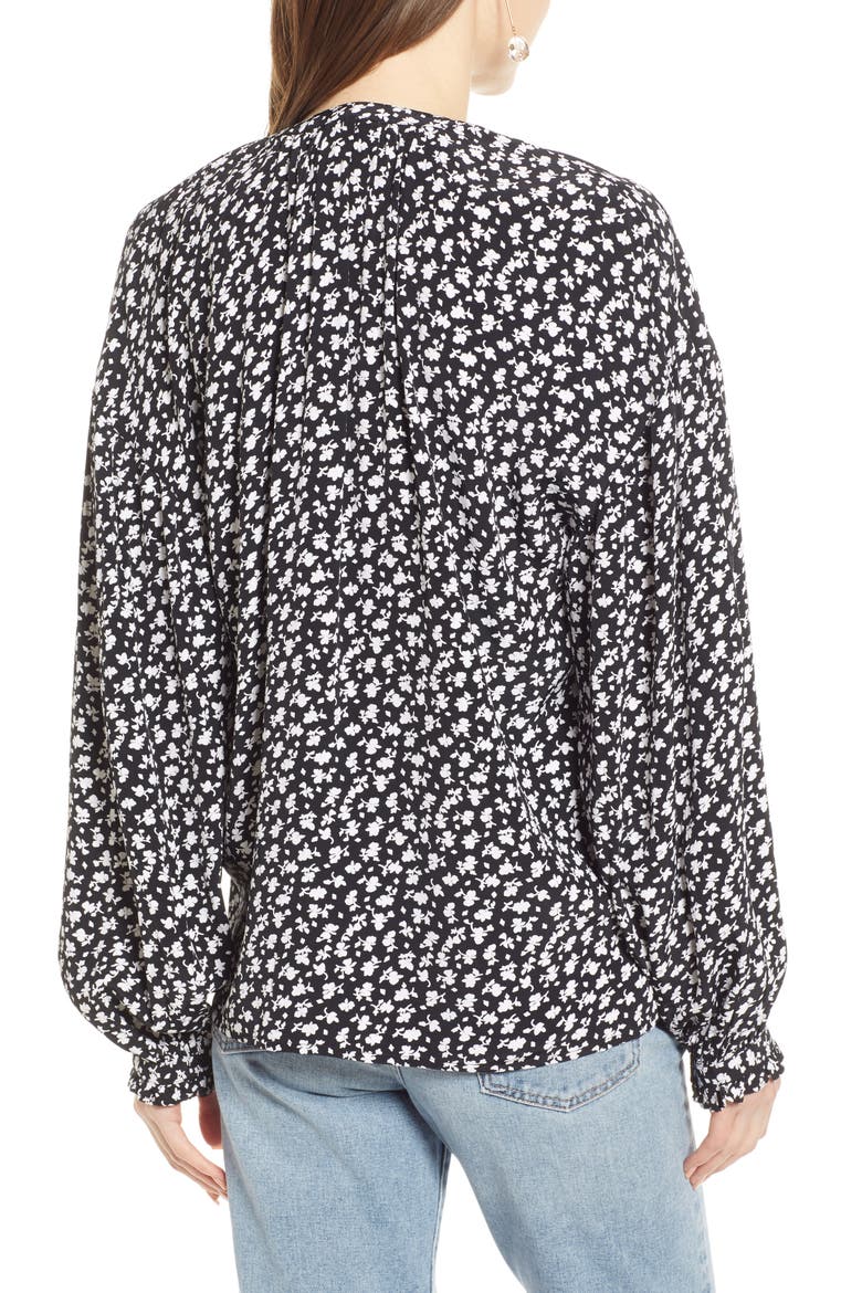 Easy Volume Top (Nordstrom Exclusive), Alternate, color, SN BLACK VINTAGE FLORAL