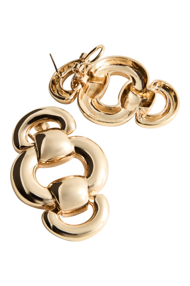 Embossed Pendant Drop Earrings, Alternate, color, GOLD