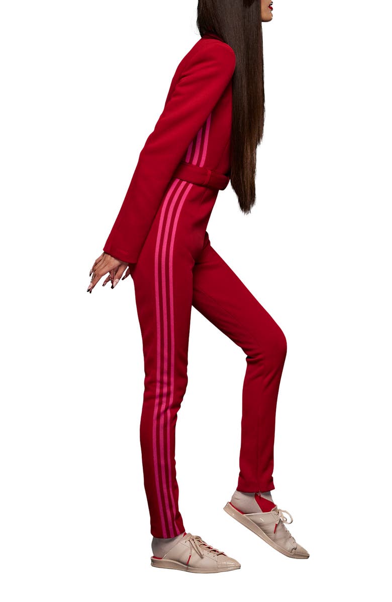 adidas x IVY PARK Plunge Neck Belted Jumpsuit, Alternate, color, 