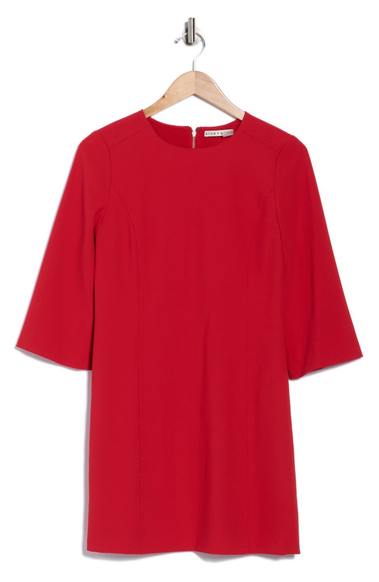 Alice + Olivia Gem Shift Dress, Alternate, color, Perfect Ruby