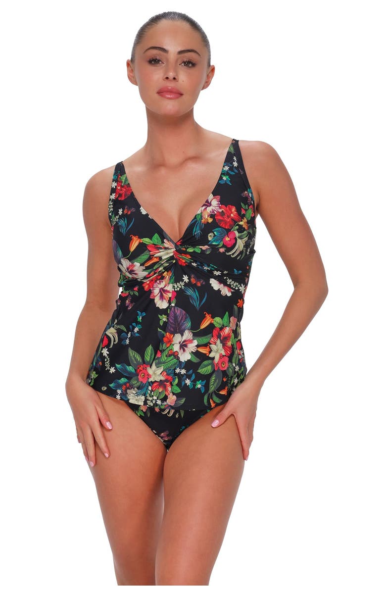 Sunsets Forever Tankini Swimsuit Top - DD Cup, Main, color, Fleur Noire
