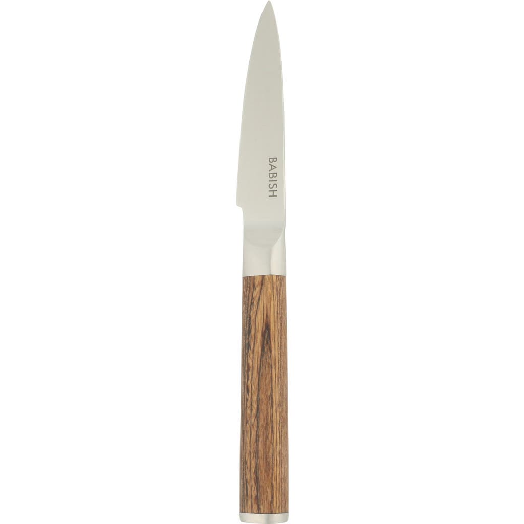 Babish German 1.4116 Stainless Steel Paring Knife With Pakka Wood Handle In Brown