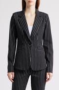 NIC+ZOE Railroad Stripe Stretch Blazer