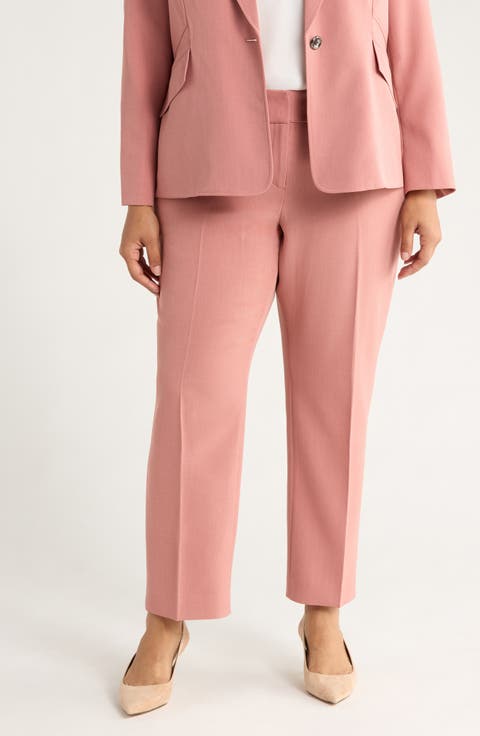 Flat Front Slim Pants (Plus)