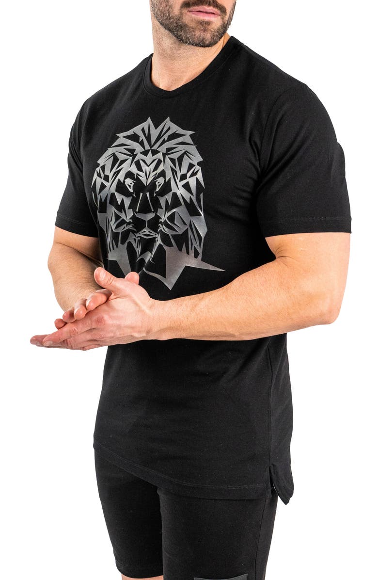 Maceoo Silver Lion Cotton Graphic T-Shirt, Alternate, color, 