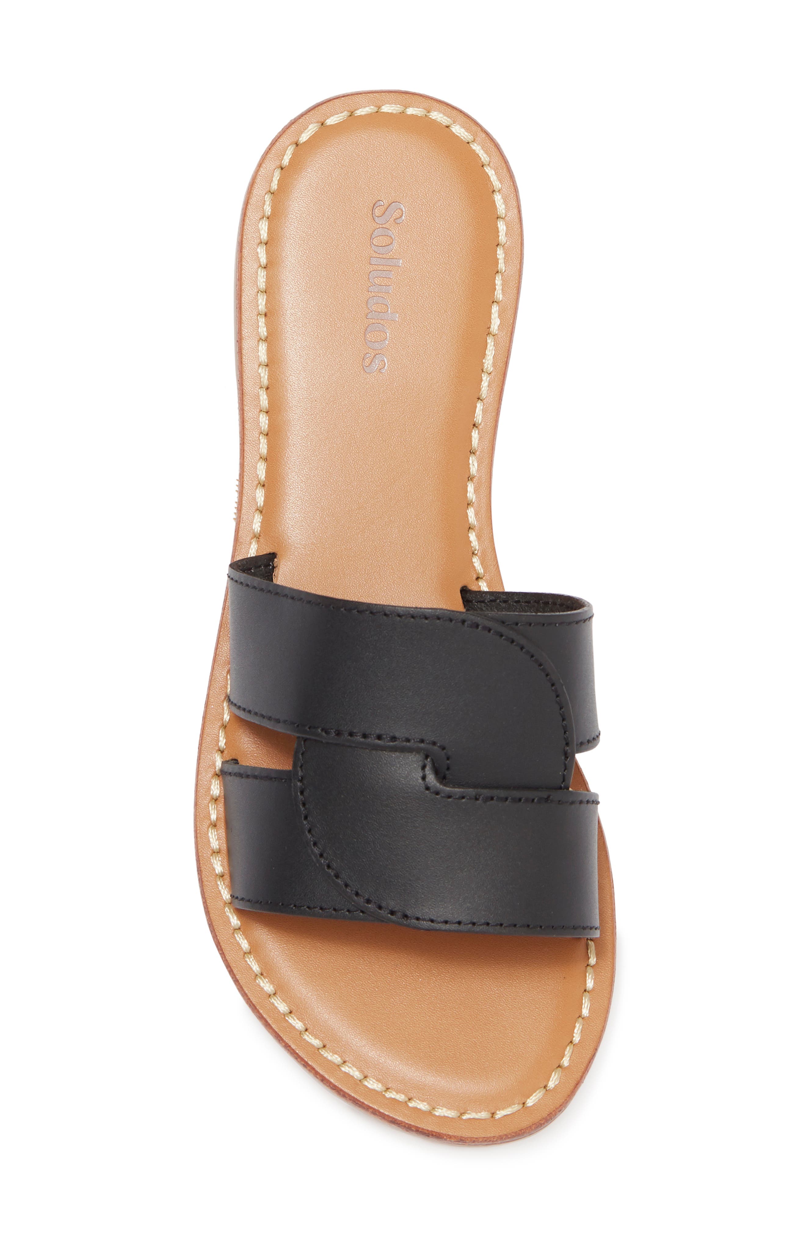 Soludos Shea Interlocking Leather Slide Sandal, Alternate, color, 