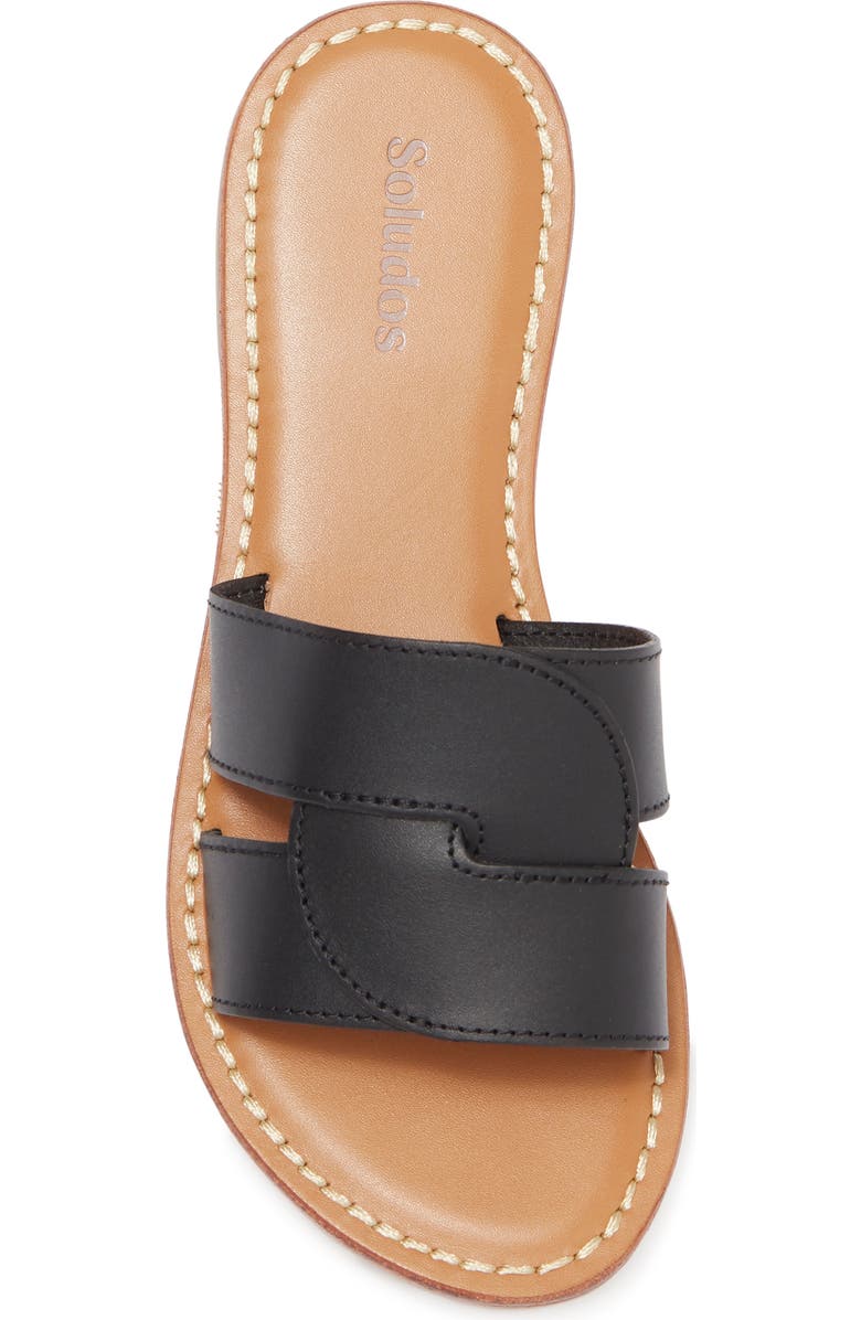 Soludos Shea Interlocking Leather Slide Sandal, Alternate, color,