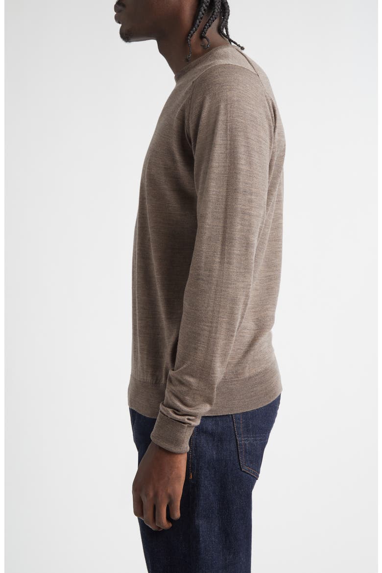Marcus Virgin Wool Crewneck Sweater, Alternate, color, MUSHROOM