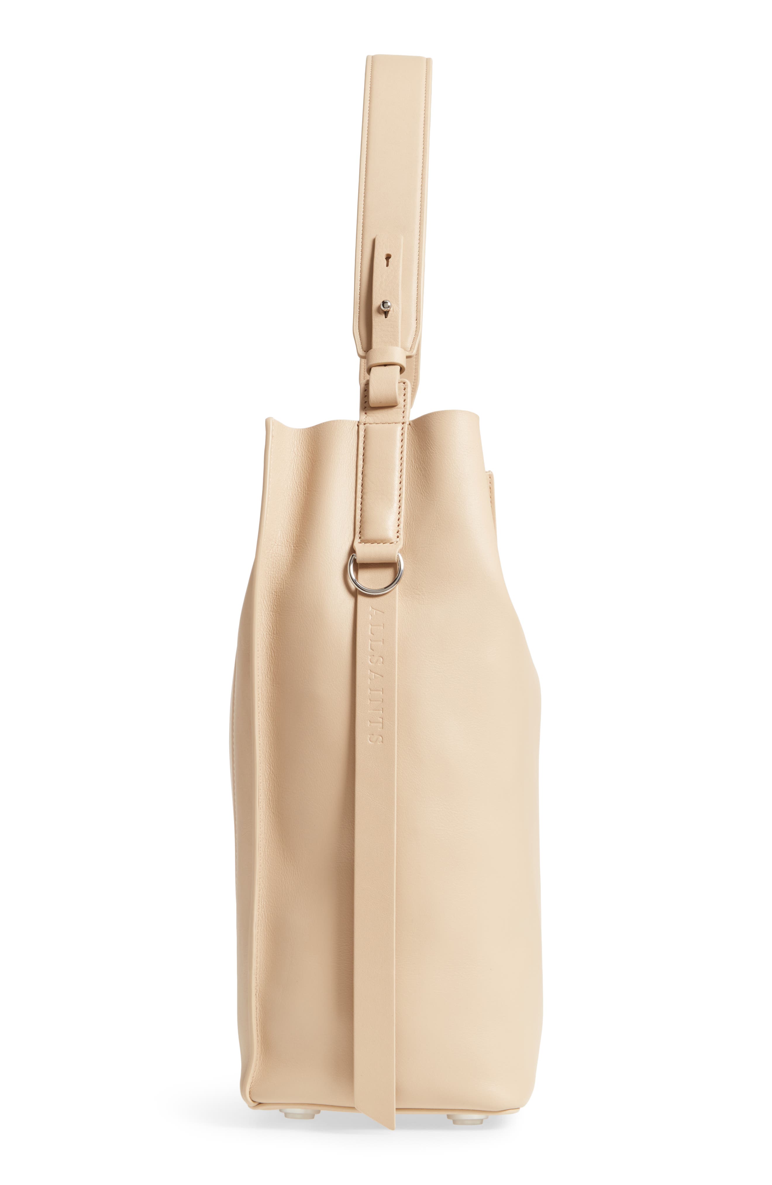 AllSaints 'Paradise North/South' Calfskin Leather Tote, Alternate, color, 