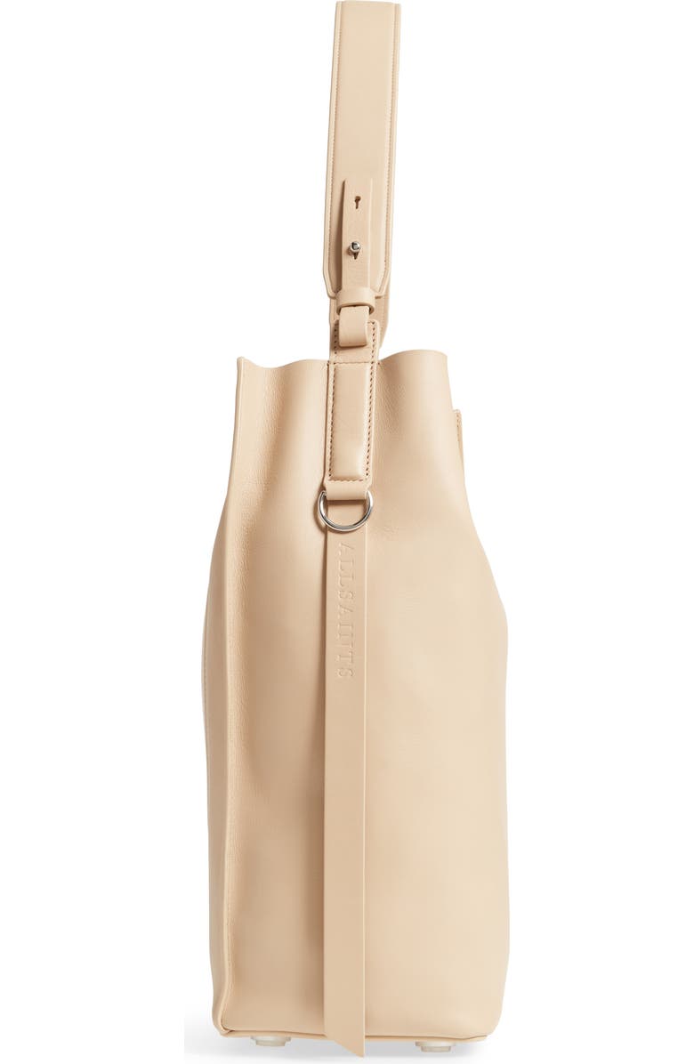 AllSaints 'Paradise North/South' Calfskin Leather Tote, Alternate, color,