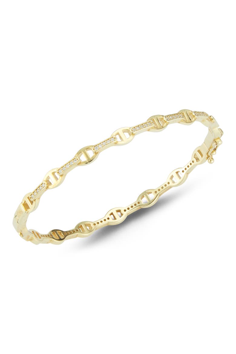 Mariner Cubic Zirconia Bangle, Main, color, GOLD