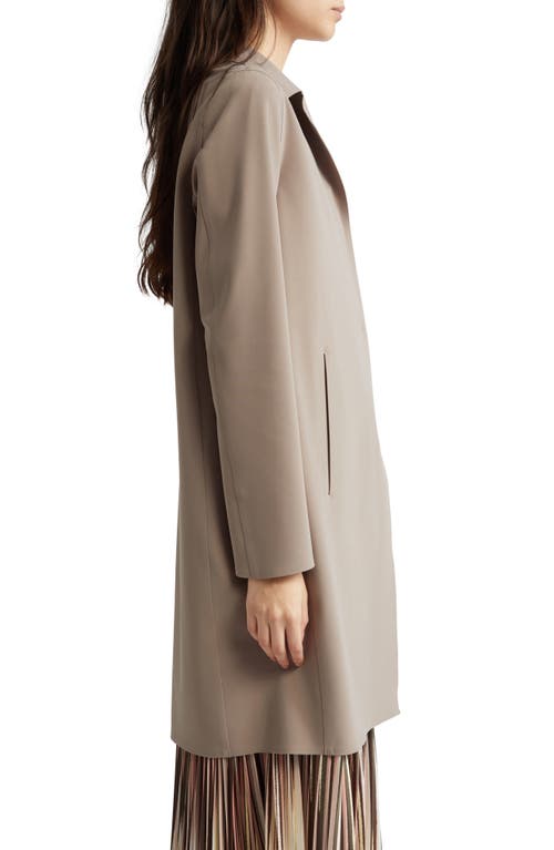 Herno Pef Snap Front Scuba Coat In Taupe