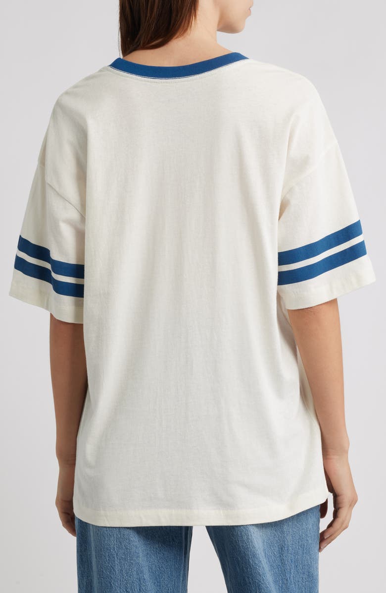 GOLDEN HOUR Yale Bulldog Cotton Graphic Ringer T-Shirt, Alternate, color, Marshmallow/ Yale Blue