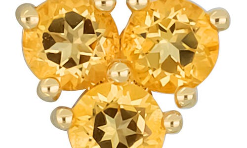 Bony Levy 14k Gold Semiprecious Stone Trio Stud Earrings In 14k Yellow Gold - Citrine