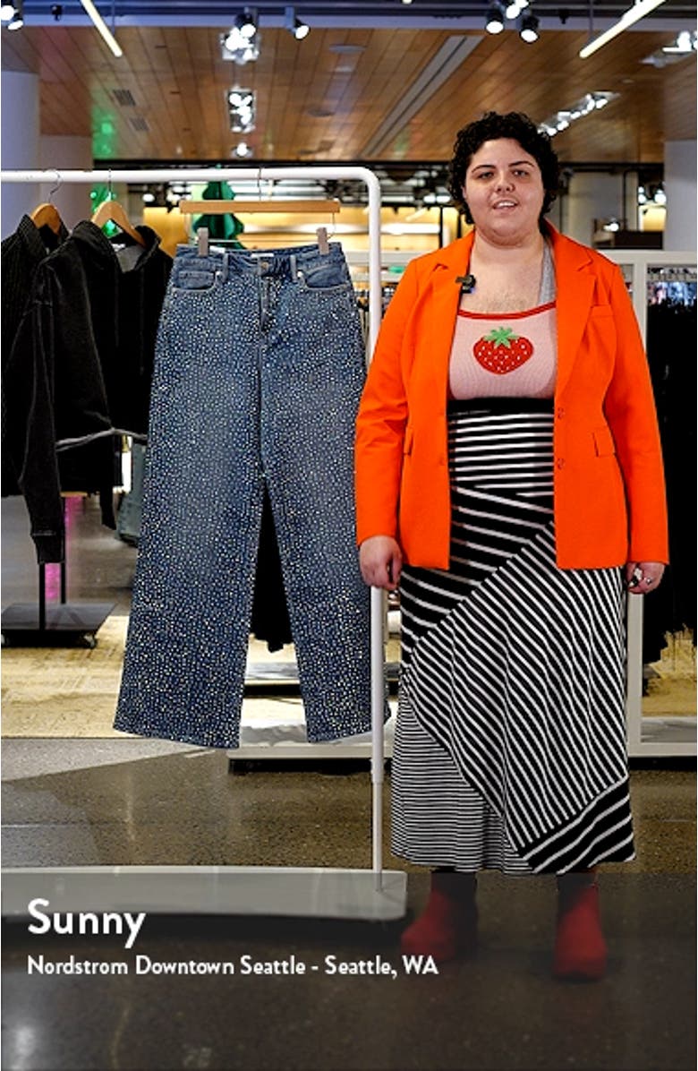 Good Ease Crystal Embellished Wide Leg Jeans, sales video thumbnail