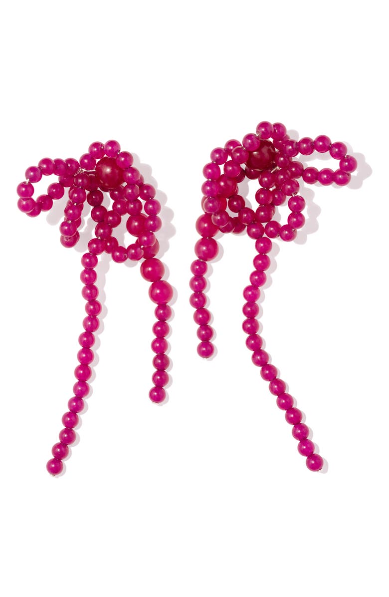 COMPLETEDWORKS Chalcedony Beaded Drop Earrings, Main, color, Pink