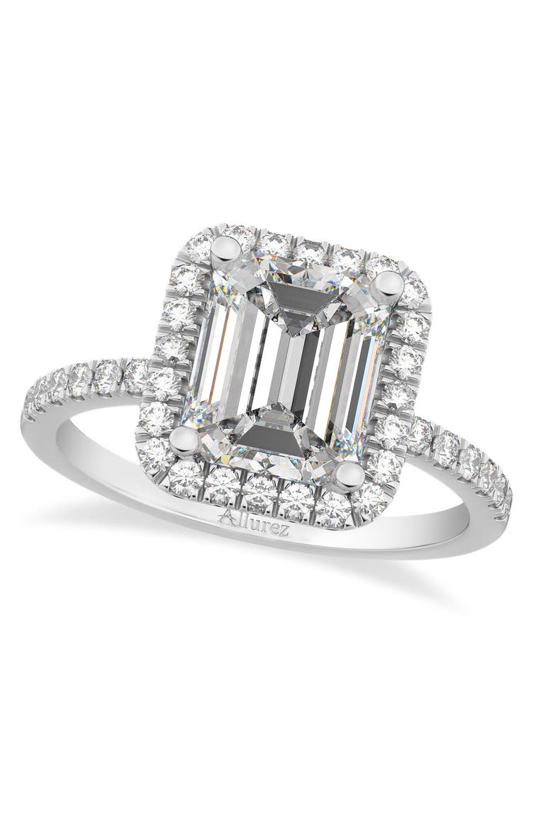 Emerald Cut Diamond Engagement 14k, Main, color, 3.32ct/White Gold