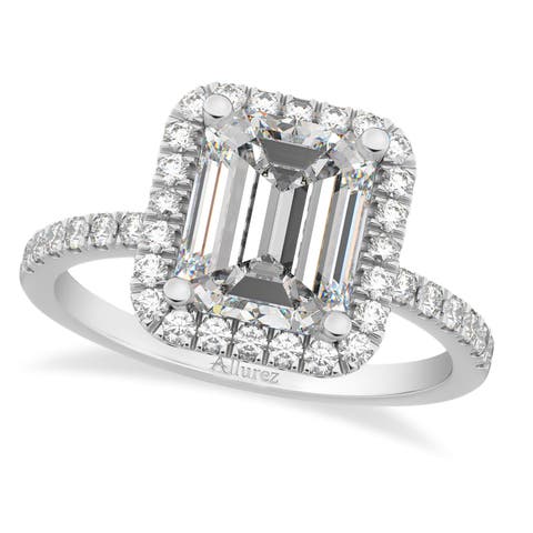 Emerald Cut Diamond Engagement 14k