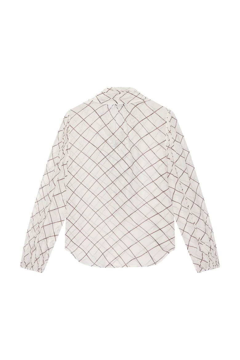 Checked Pussy Bow Blouse, Alternate, color, Cream