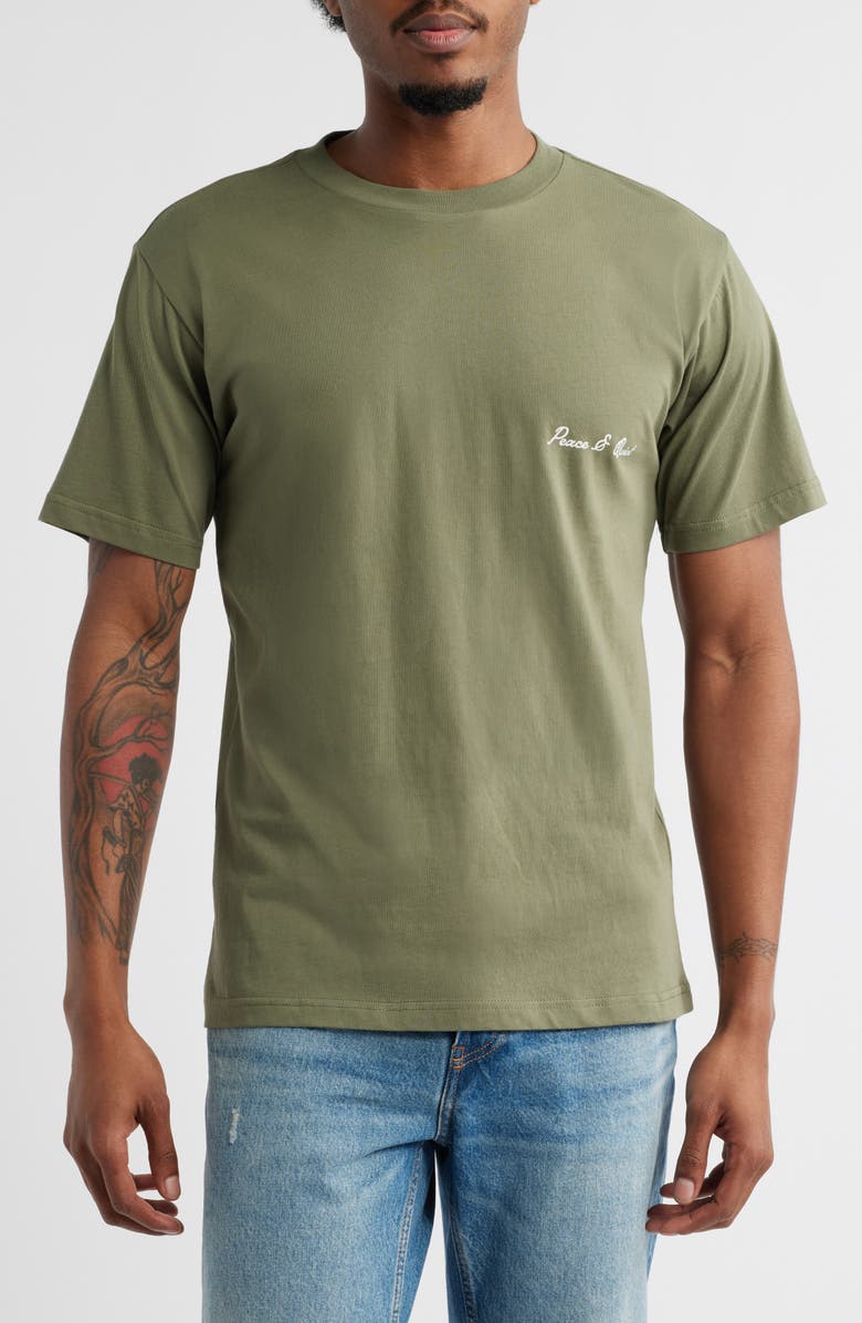 Museum of Peace & Quiet Signature Logo Cotton T-Shirt, Main, color, Olive