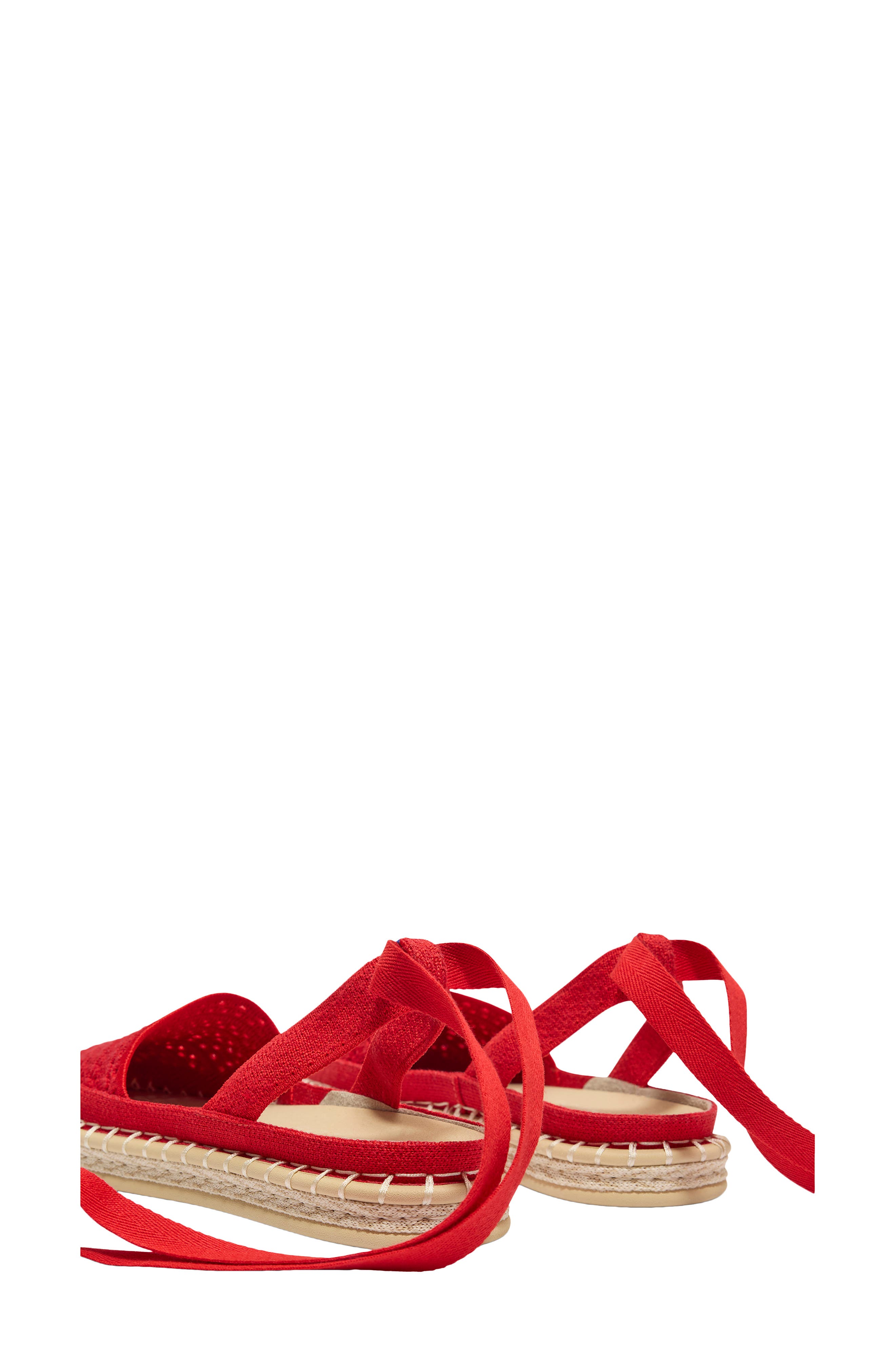 The d'Orsay Ankle Tie Espadrille Flat, Alternate, color, BRIGHT RED CROCHET