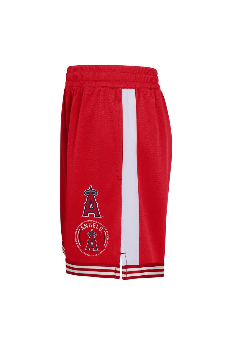 Youth  Red Los Angeles Angels Infielder Shorts, Alternate, color, Red
