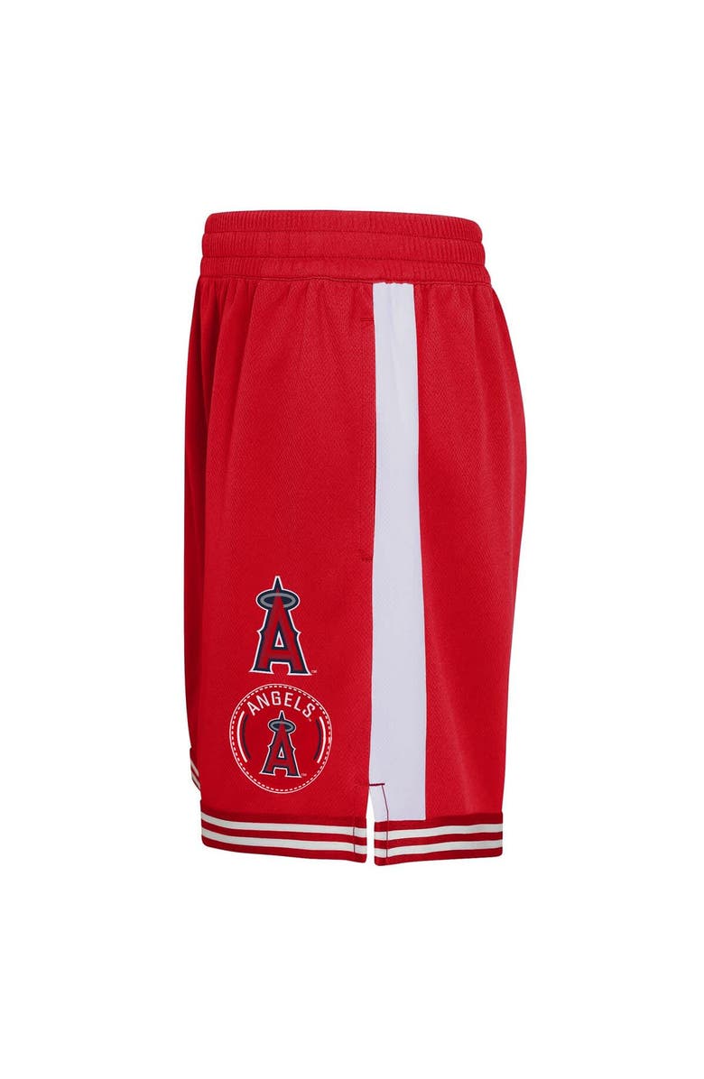 Outerstuff Youth  Red Los Angeles Angels Infielder Shorts, Alternate, color, Red