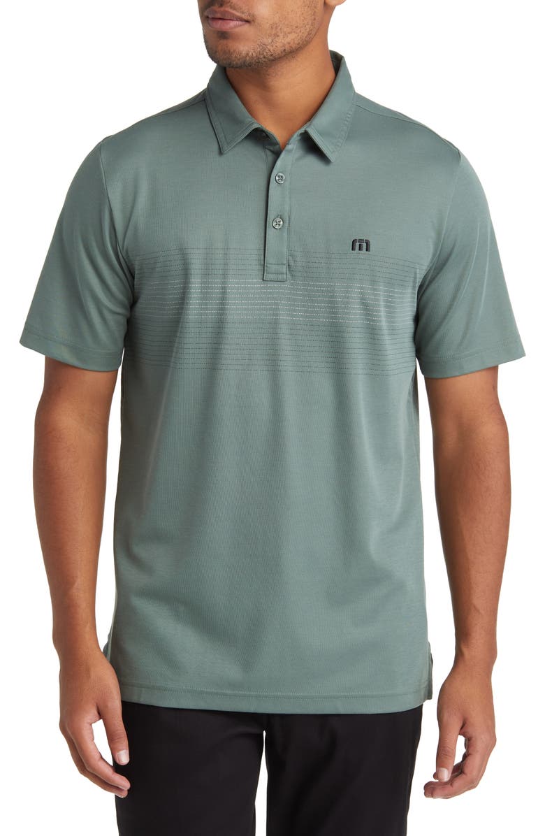 TravisMathew Pelican Dive Chest Stripe Golf Polo, Main, color, 