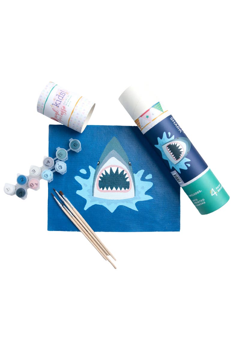 Shorty Shark Paint-by-Numbers Kit, Main, color, Blue / Light Blue