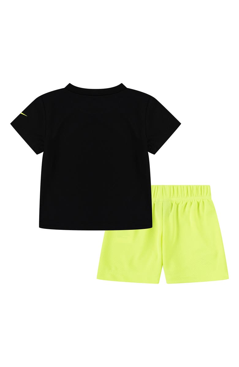 3 Brand Littles Go Time Graphic T-Shirt & Shorts Set, Alternate, color, Black
