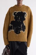 Acne Studios Kusto Teddy Intarsia Wool Blend Sweater