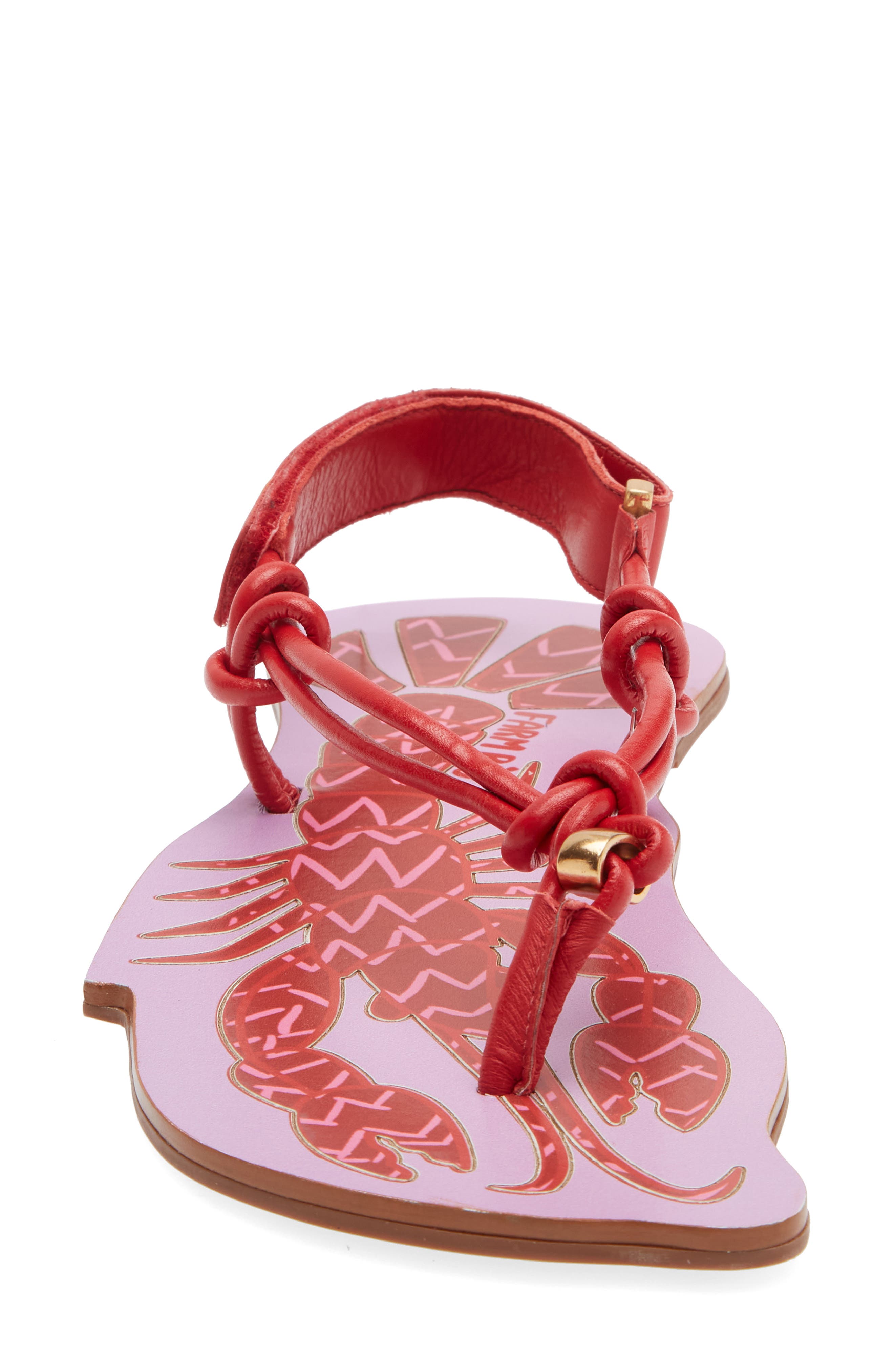 FARM Rio Lobster Slingback Sandal, Alternate, color, Scarlet And Lilac