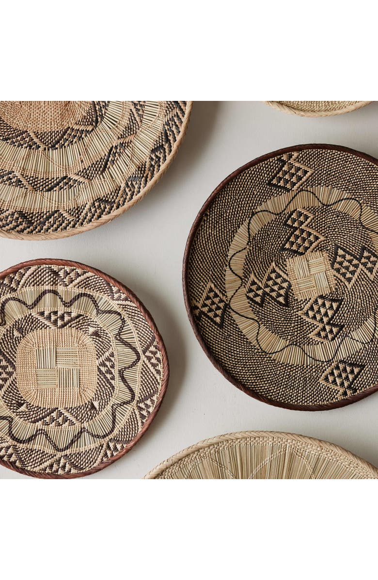 kanju Interiors Statement Binga Lace Patterned Basket, Alternate, color, Natural