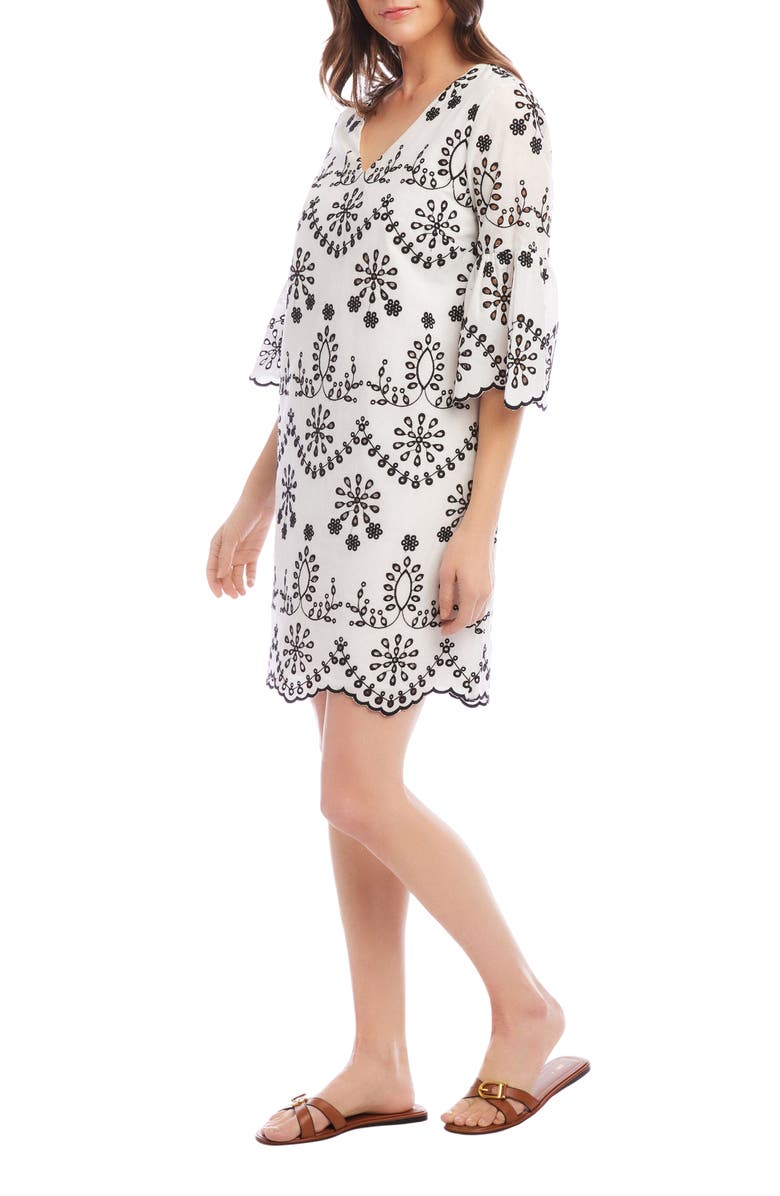 Karen Kane Cotton Eyelet Dress, Alternate, color, 