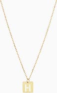 Oradina 14K Gold Initial Tile Petite Necklace