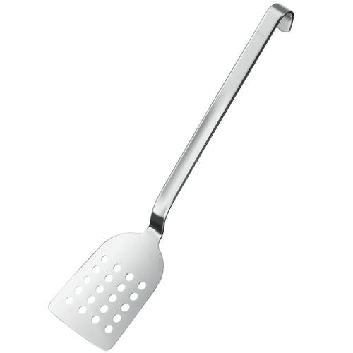 Rosle Stainless Steel Perforated Turner With Hook Handle, 13-inch